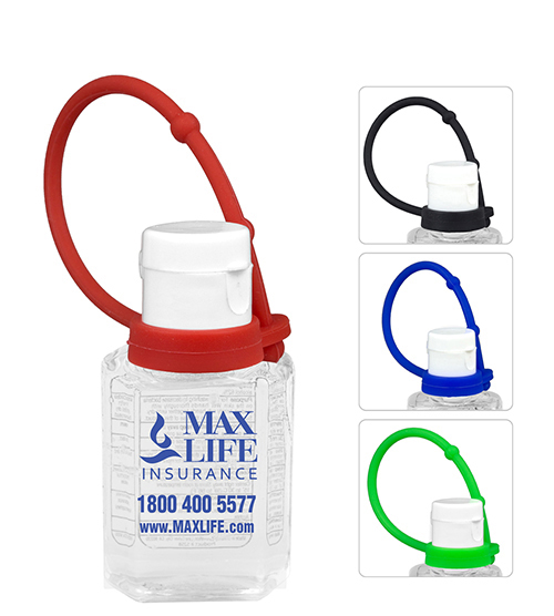 1.0 oz Compact Hand Sanitizer Antibacterial Gel in Flip-Top Squeeze Bottle with Colorful Silicone Leash 1.0 oz Compact Hand Sanitizer Antibacterial Gel in Flip-Top Squeeze Bottle with Colorful Silicone Leash